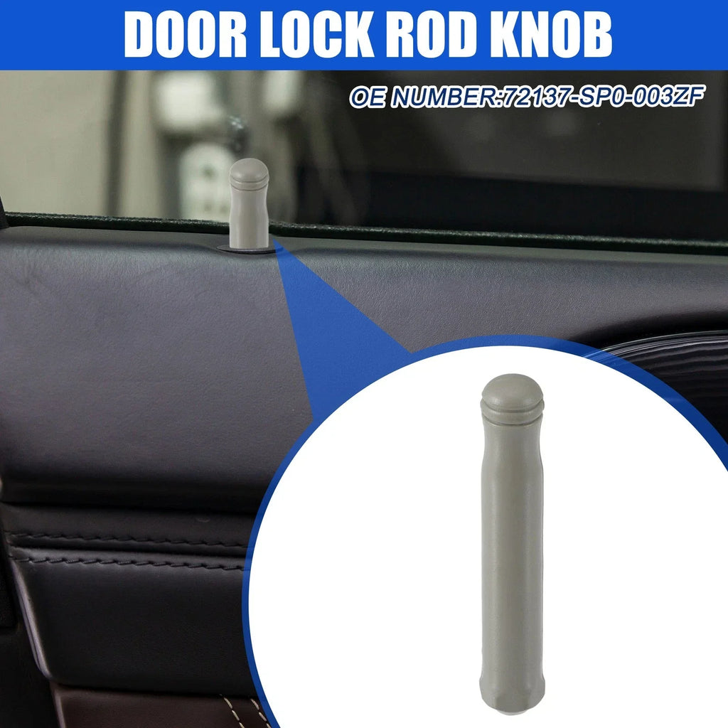 2 x Car Door Lock Rod Knobs Gray for Honda Civic (1996-2000)