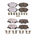 PowerStop 2X Front & Rear Carbon Fiber Disc Brake Pads Kit for 3 FWD (2014–2016)