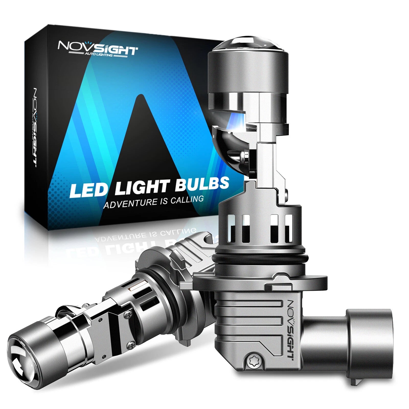 2X 9006 LED Headlight Bulbs for NOVSIGHT (6500K, 17000LM)