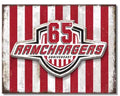 RamChargers 65th Anniversary Tin Metal Sign for Man Cave Garage Decor (12.5x16) #2797