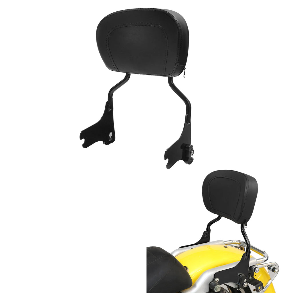 Black Passenger Backrest Pad Sissy Bar for Harley Electra Glide (1997–2008)