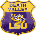 12" x 12" LSU Tigers Metal Sign for Man Cave (Death Valley)