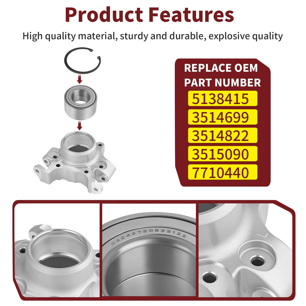 Left Rear Knuckle Carrier w/ Bearing 5138415 for Polaris RZR XP 1000 (2014–2017)