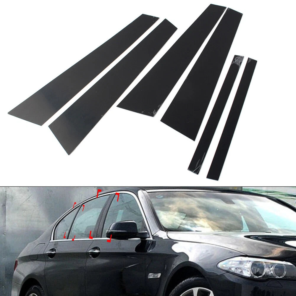 6 Pcs BC Pillar Post Trim for BMW 5 Series F10 (2011–2017)