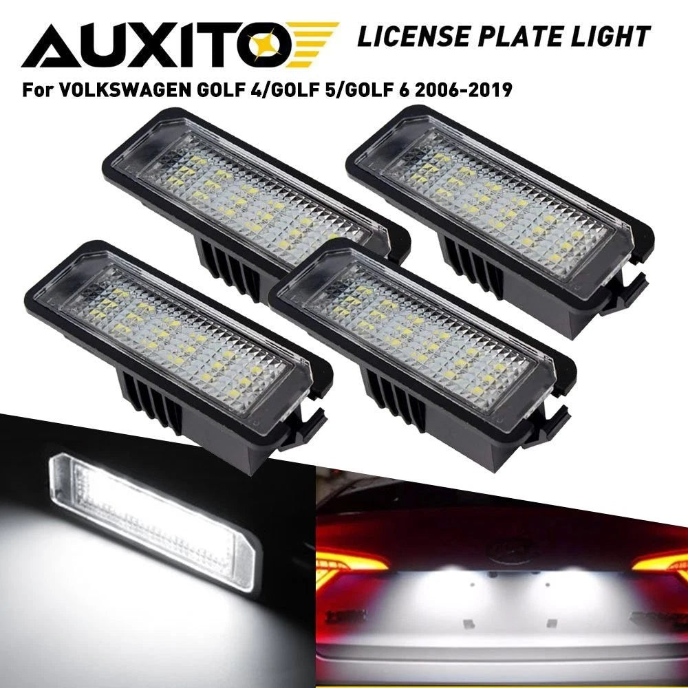4X AUXITO LED License Plate Light for VW Golf 4/5/6 (2006–2019), Passat