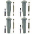 Set of 4 NGK Ruthenium HX Spark Plugs & Coil Boots for C-Max Escape Fusion (2013–2019)