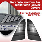 Set of 2 Rear Window Quarter Glass Louver Covers for Ford Mustang MK7 (2024+) Carbon Look