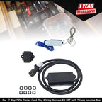 7 Way Trailer Cord Plug Wiring Harness Kit for Universal Use (8FT)