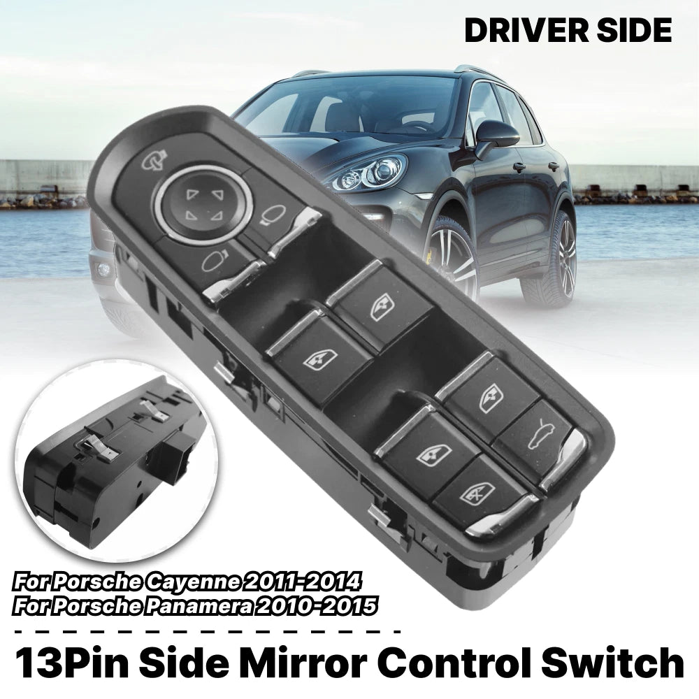Electric Power Window Master Control Switch for Porsche Cayenne Panamera (2010–2015)