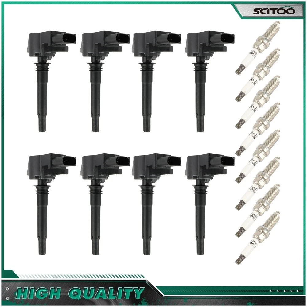 Set of 8 Ignition Coils & Spark Plugs for Mercedes-Benz CL63 AMG S63 AMG (2008–2010)