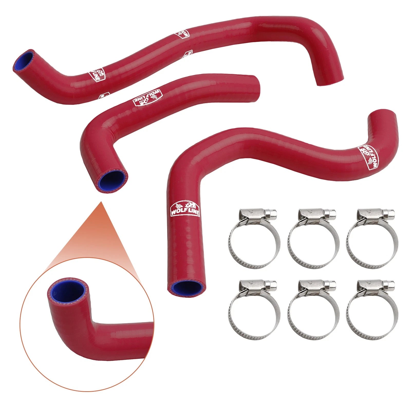 Silicone Radiator Coolant Hose Kit for Street Triple 765 R RS (2020–2022) Red