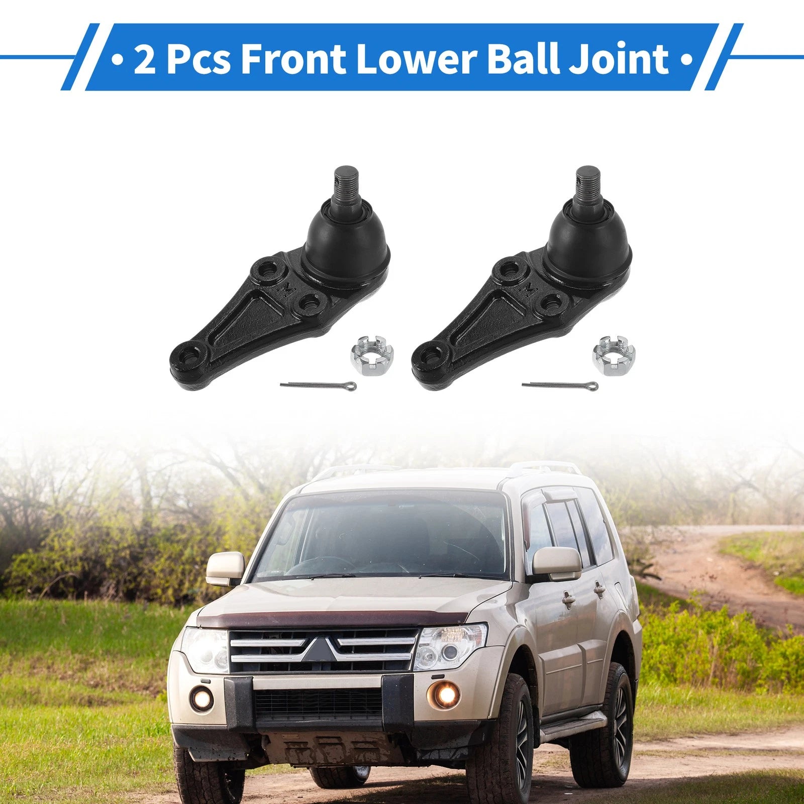 2 Pcs Front Lower Ball Joints for Mitsubishi Montero Limited (2001–2006) No.K90673