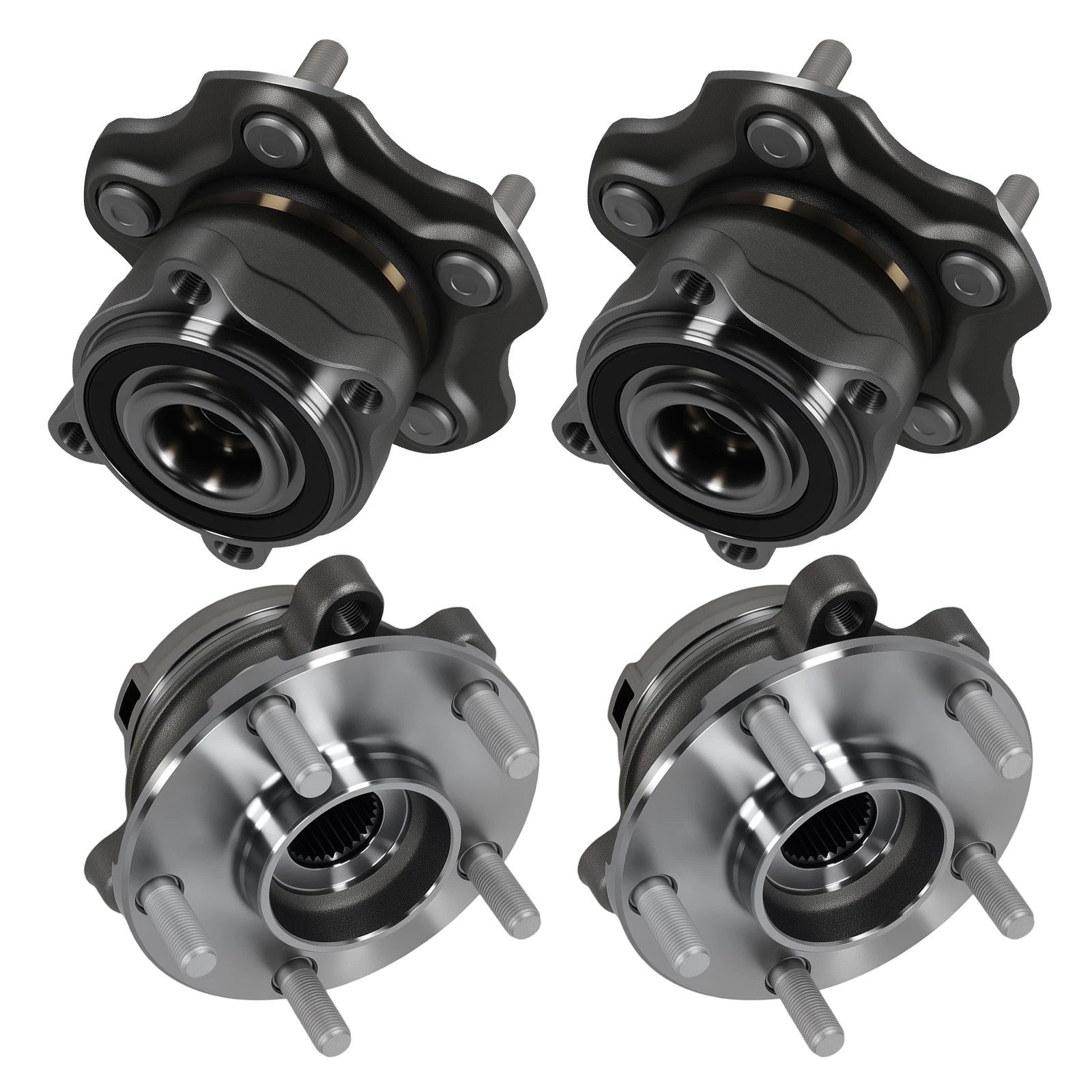 Set of 4 Wheel Hub Assembly for Nissan Altima (2007–2012) 2.5L