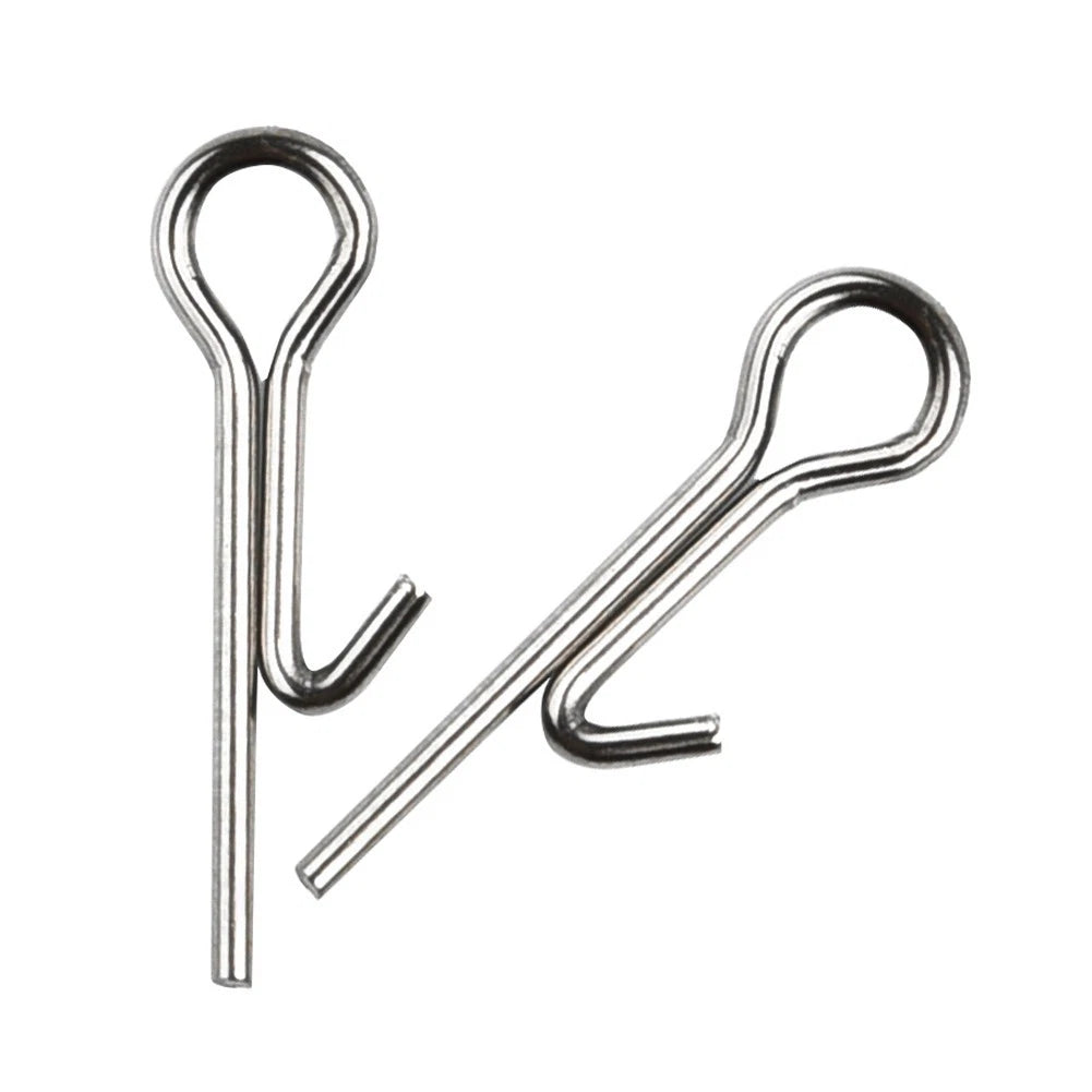 100 Pack Stainless Steel Stinger Spike Hook Lock Needle Pins for Fishing