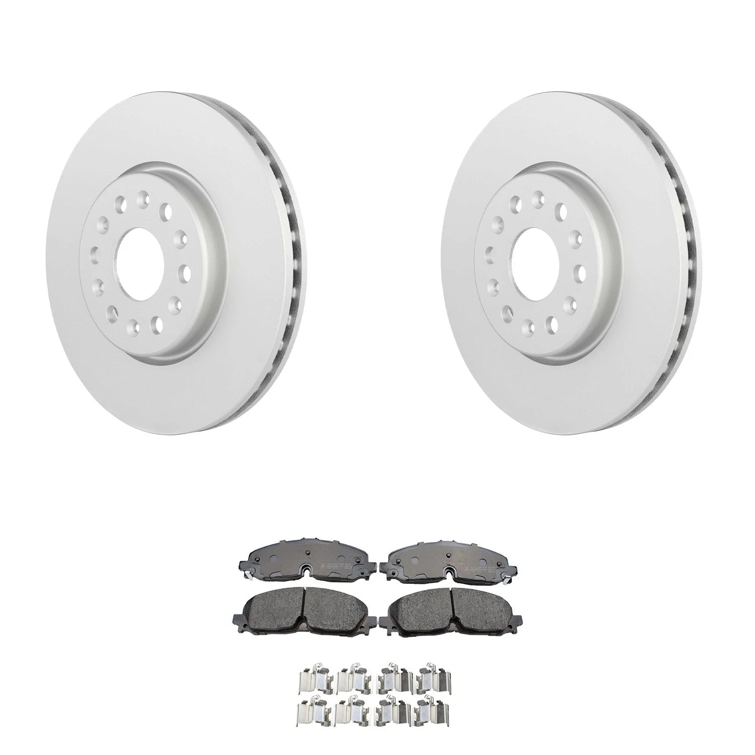 Set of 4 Bosch QuietCast Front Rotors & Akebono ProACT Pads for Traverse (2018–2023)