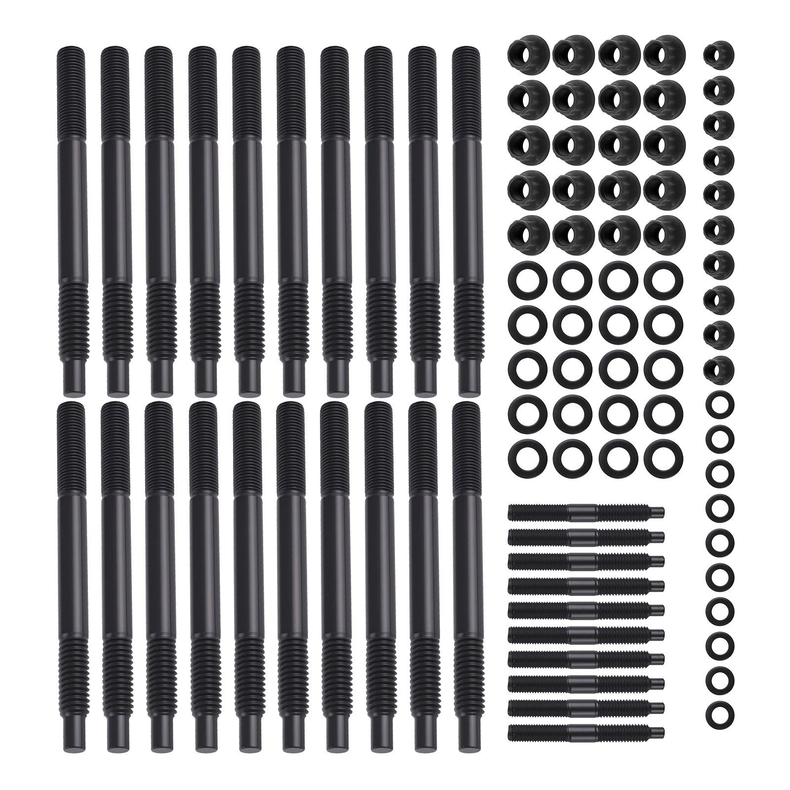 12-Point Cylinder Gasket Head Stud Kit & Nuts for Chevy Gen III/IV LS (1997–2021)