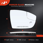 Passenger Power Mirror Glass with Spotter & Heated for Ford Focus