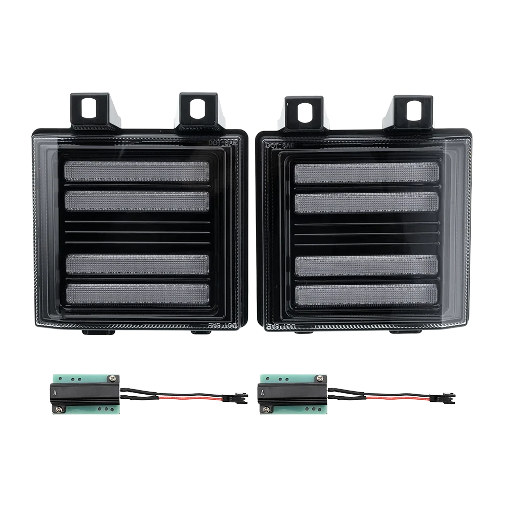 2X Clear LED Corner Marker Signal Blinker Lights for Chevy GMC C/K (1973–1998)