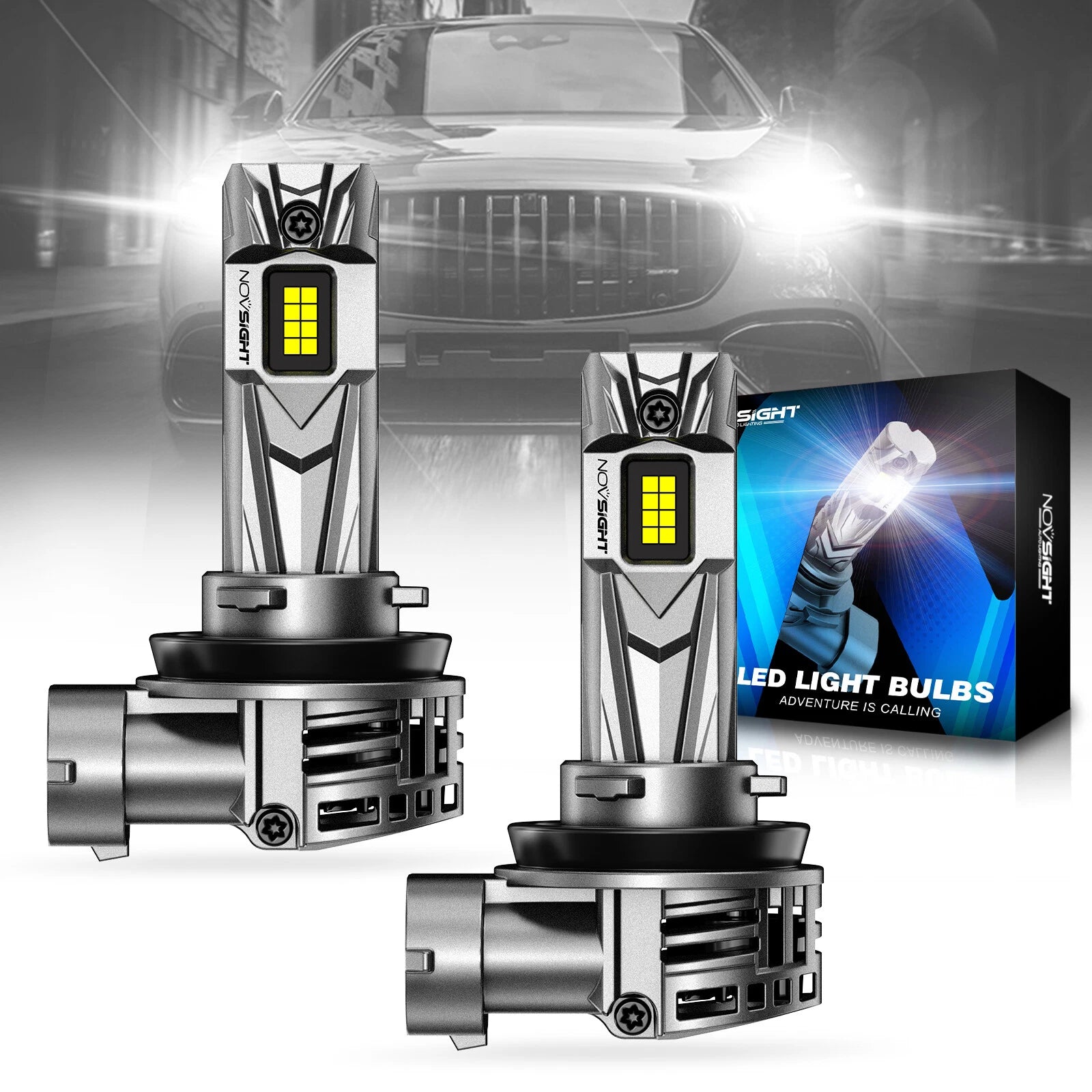 H11 LED Headlight Bulbs Conversion Kit 90W 18000LM 6500K for