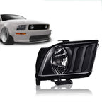 Right Passenger Side Headlight Assembly for Ford Mustang (2005–2009) Black