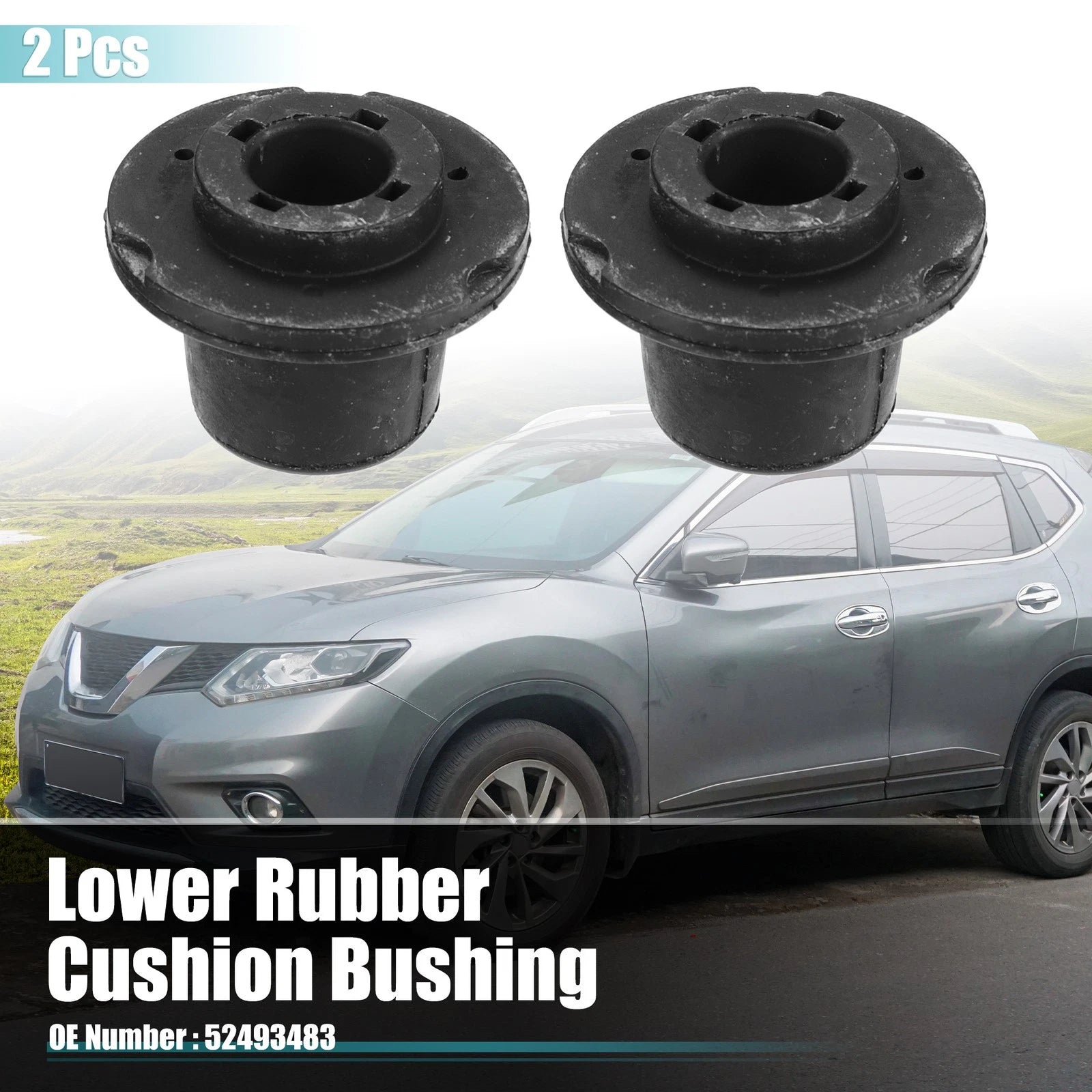 2pcs Lower Rubber Cushion Bushing for Chevrolet Malibu (2004–2021) No.52493483