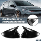 Pair Rearview Mirror Cover Overlay Gloss Black for Volkswagen Golf MK7 (2013–2020)