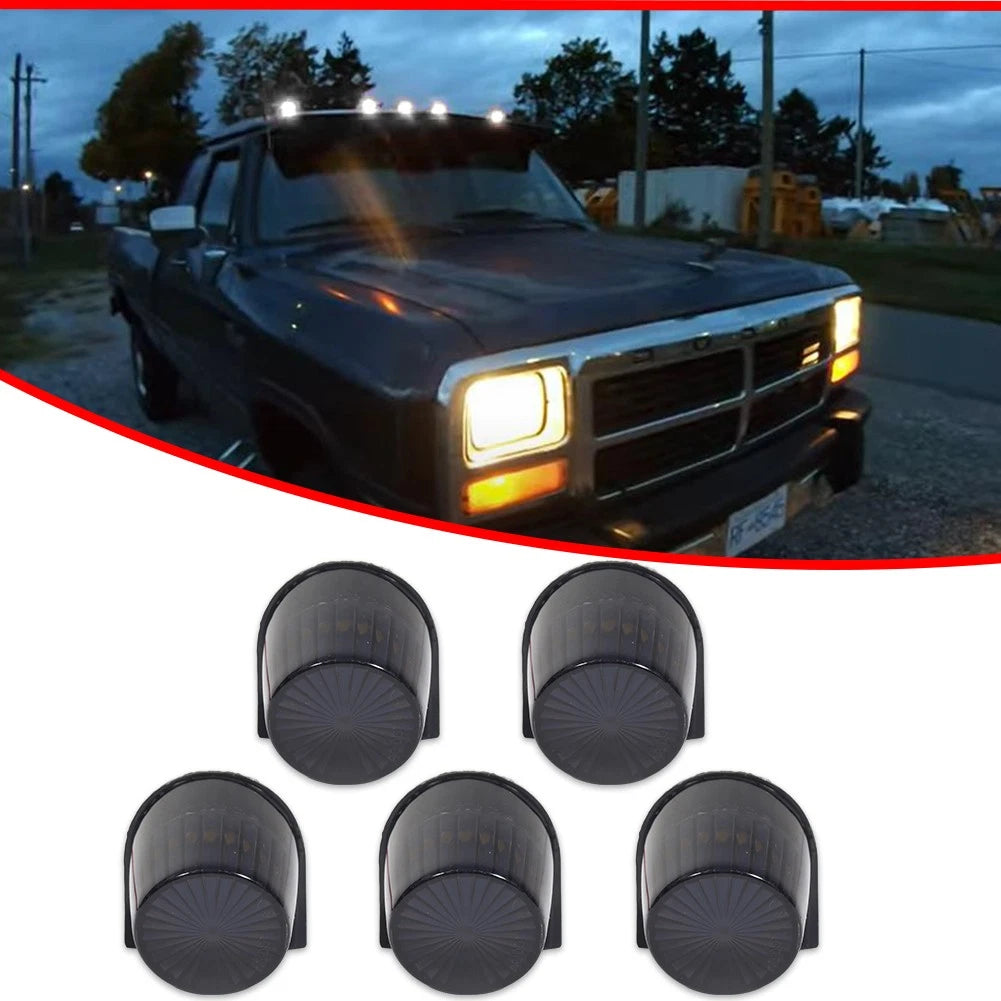 5X Smoke White LED Roof Cab Clearance Lamp for Dodge D/W Pickup Ramcharger