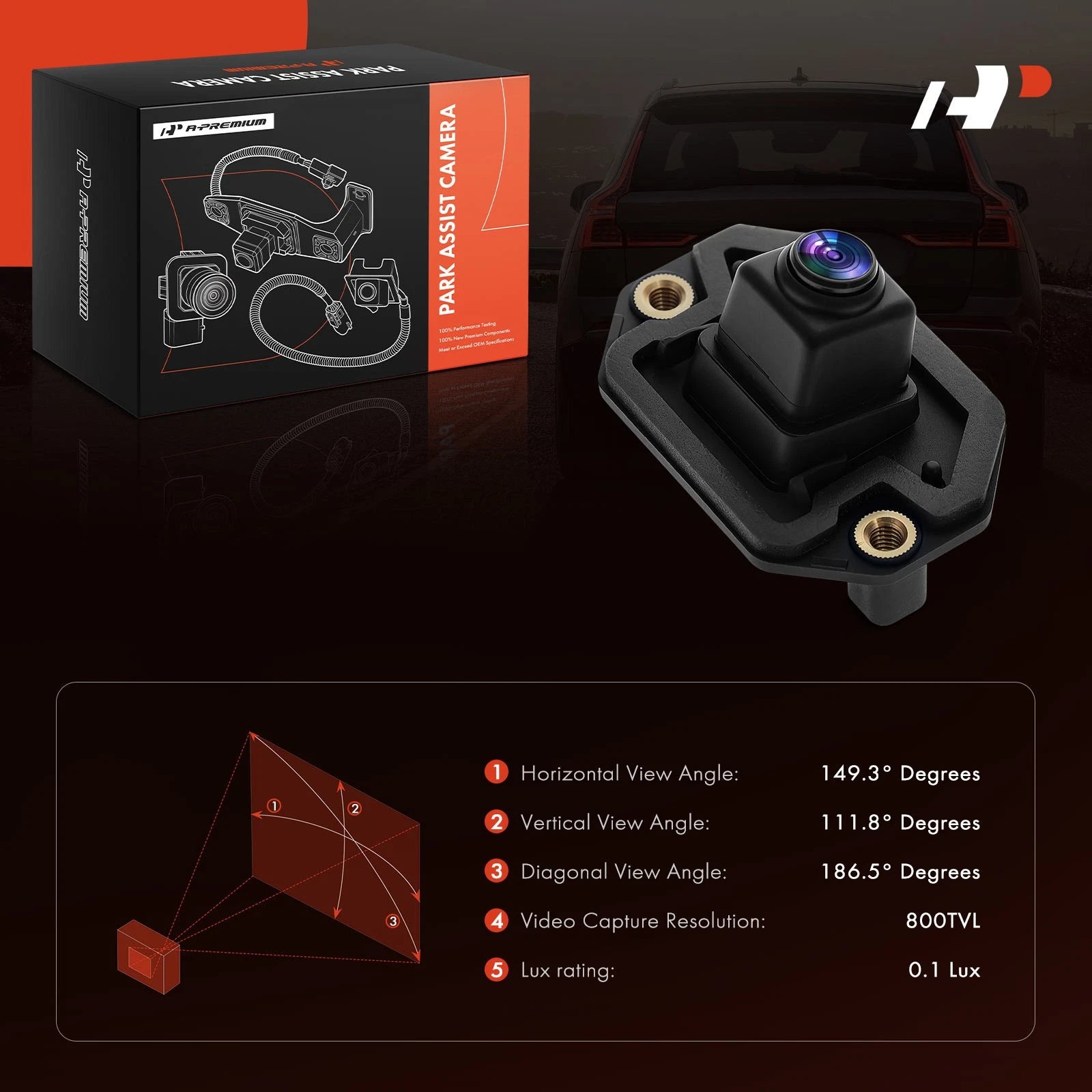 Rear Side View Backup Park Assist Camera for Nissan Kicks (2018–2019)