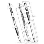 Pair Aluminum Alloy Front Fork Boots Caps for Honda Z50A ST70 CT70 (1968–1978)