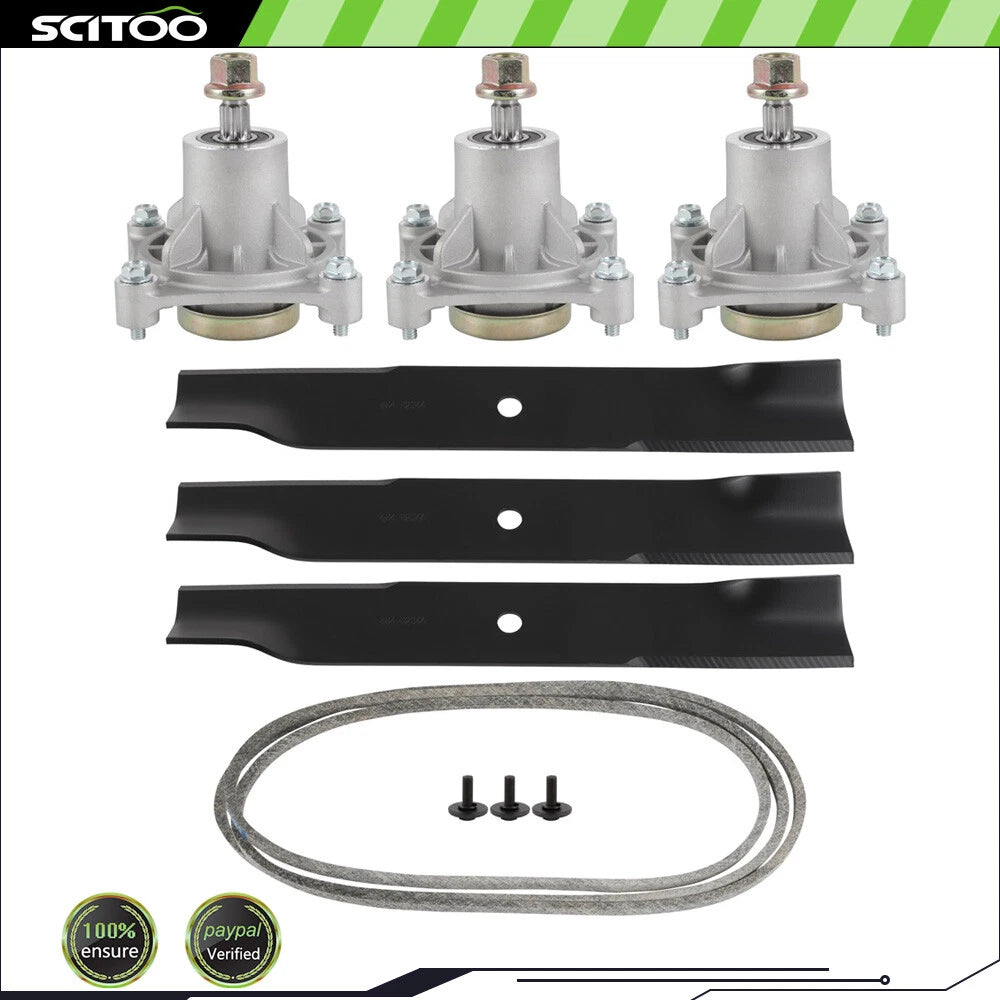 Blade Spindle Belt Kit for Hustler Raptor 52" (604214, 603995, 603988, 791988)
