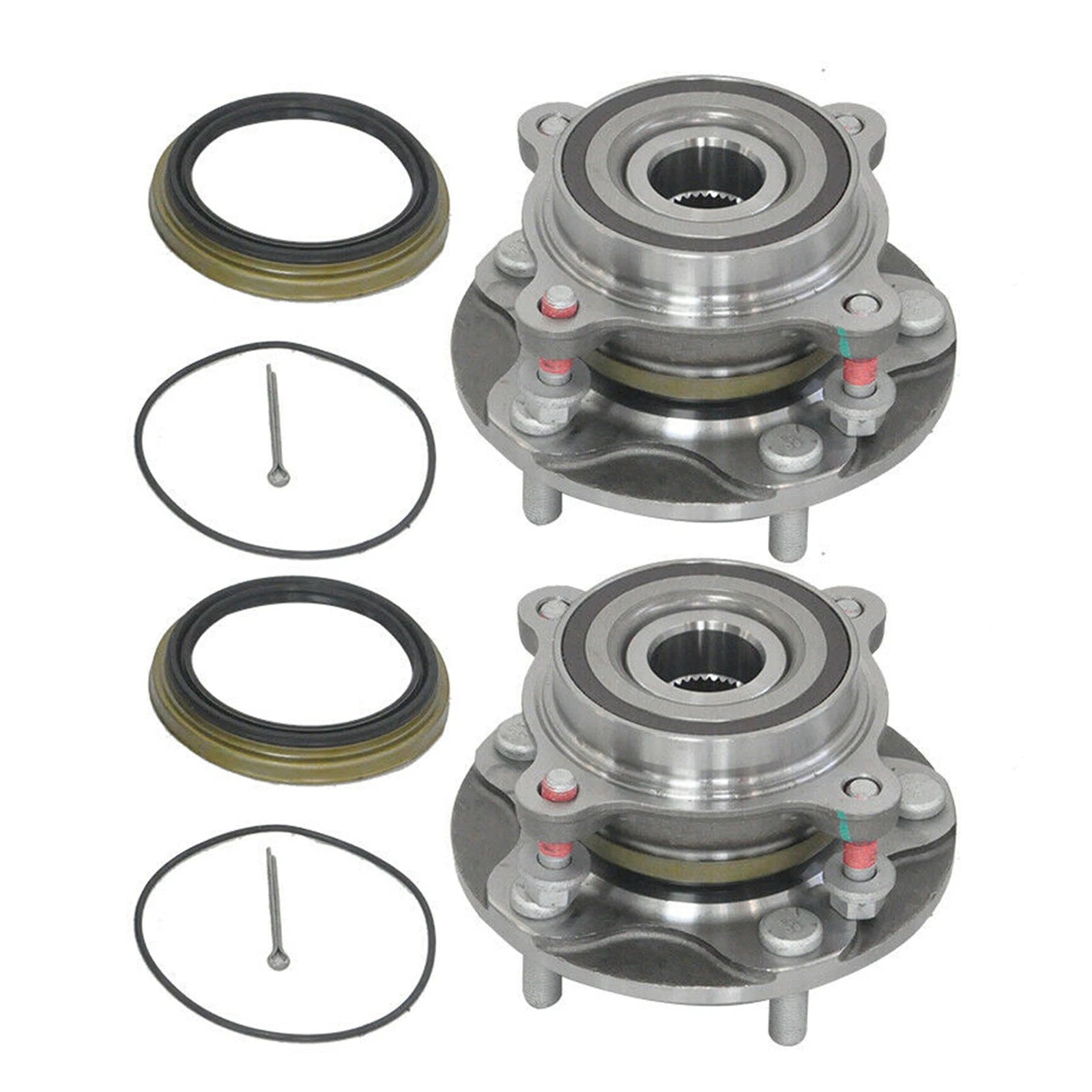 2X Front Wheel Hub Bearing Assembly 950002 for Toyota Sequoia Tundra (2008–2018) 4WD