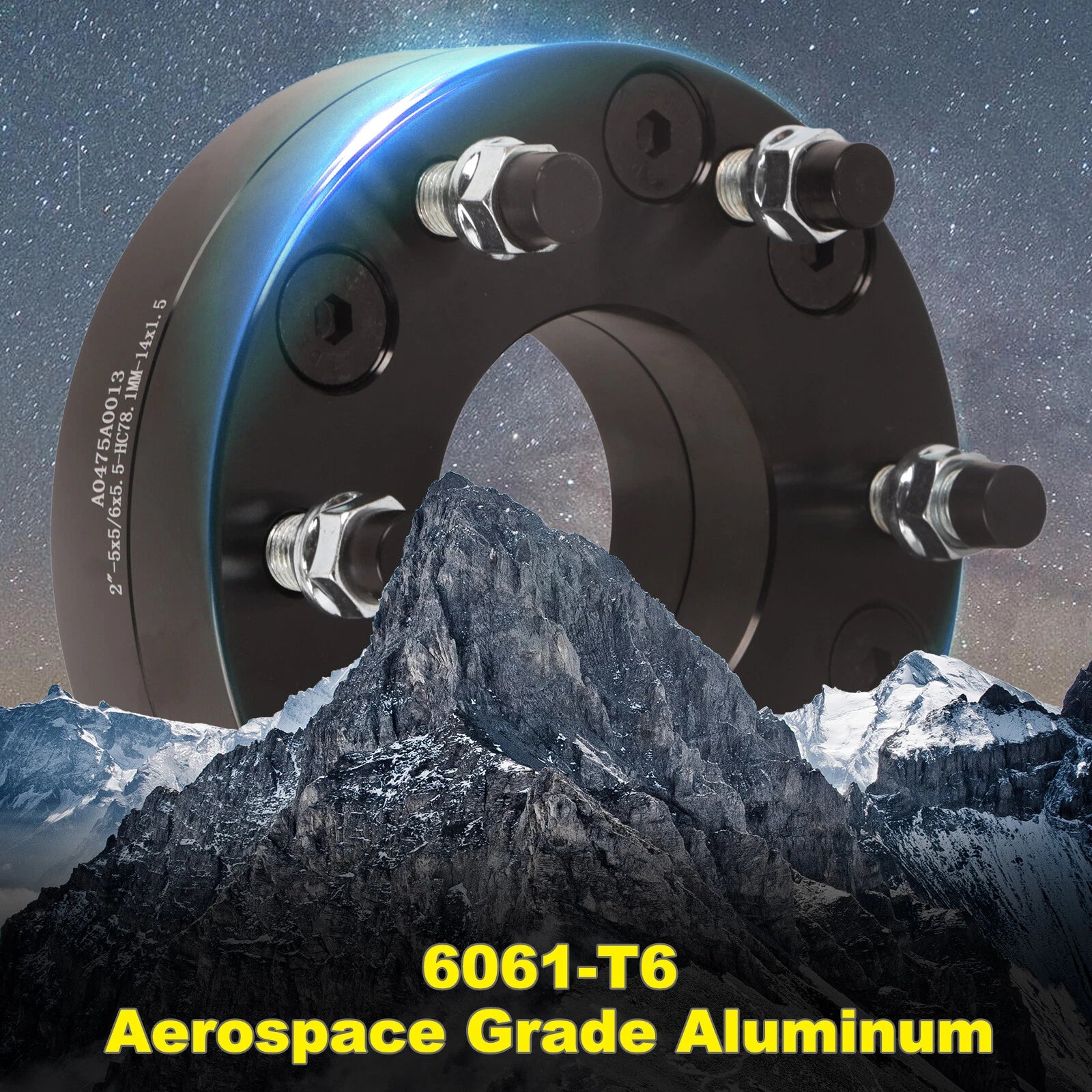 Set of 4 Wheel Adapter Spacers for GMC Chevy 5 Lug to 6 Lug (Fits 5x5 to 6x5.5)