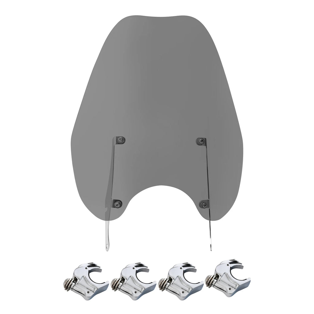 Windshield Windscreen & 39mm Clamps for Harley Sportster 883 1200 (1988–2022)