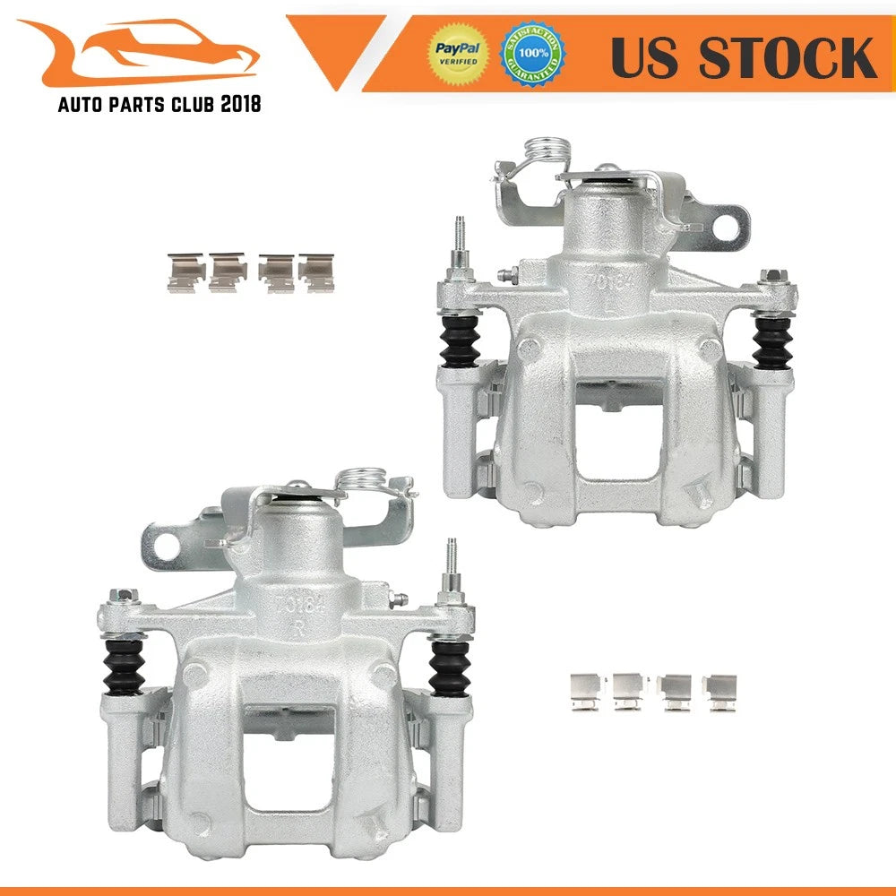 Rear Pair Brake Calipers w/ Bracket for Ford Transit-150 250 350 (2015–2019)