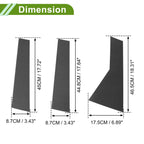 6 Pcs Pillar Window Trim for Chevy Captiva (2019–2023) Carbon Fiber Black