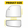 Tow Mirror Glass for Ford F150 (2015–2020) Heated LH Driver Side