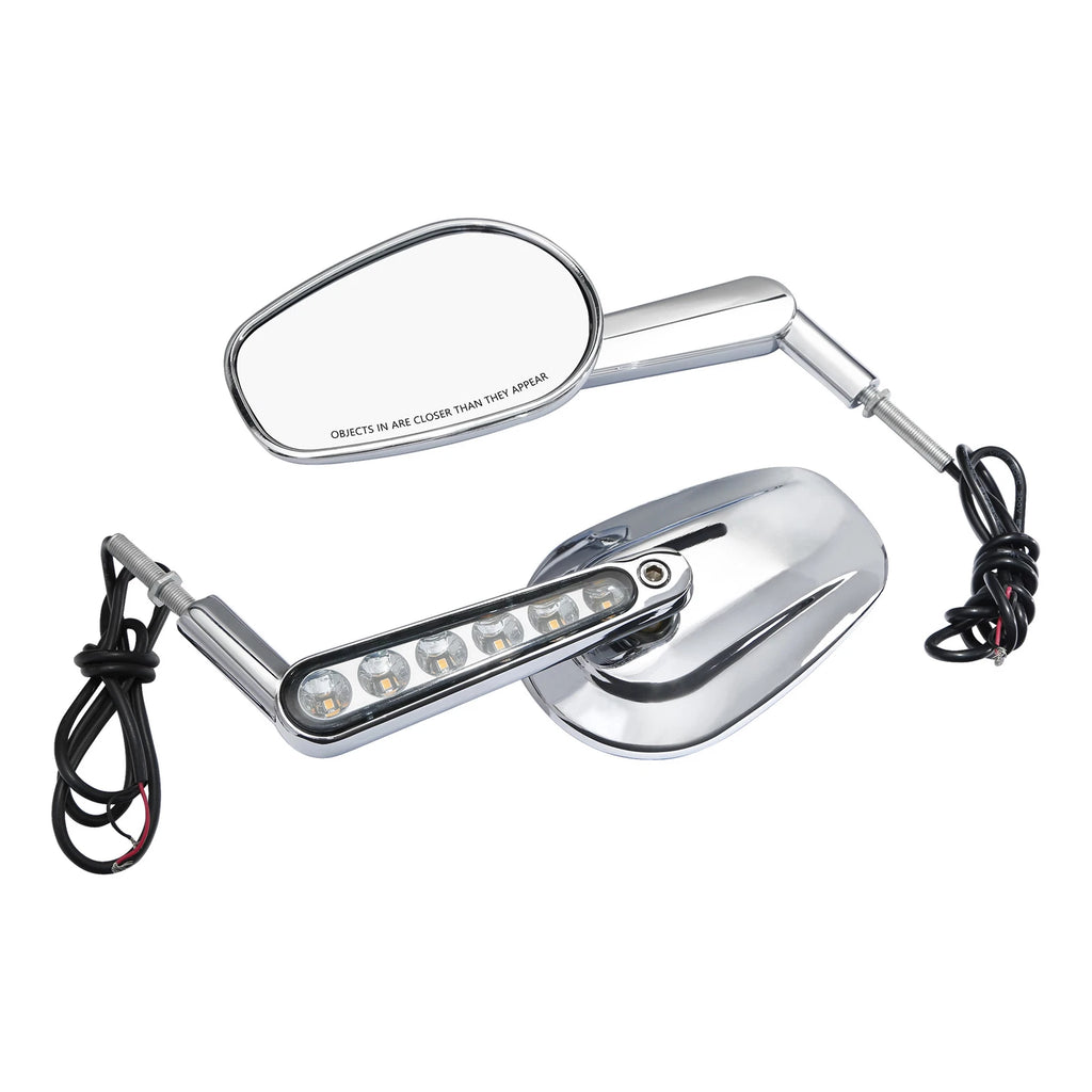 Rear View Mirrors with LED Turn Signals for Harley V-ROD VRSCF (2009–2017)