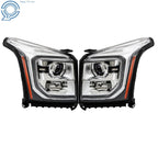 Pair HID LED DRL Projector Headlights for GMC Yukon XL (2015–2020)
