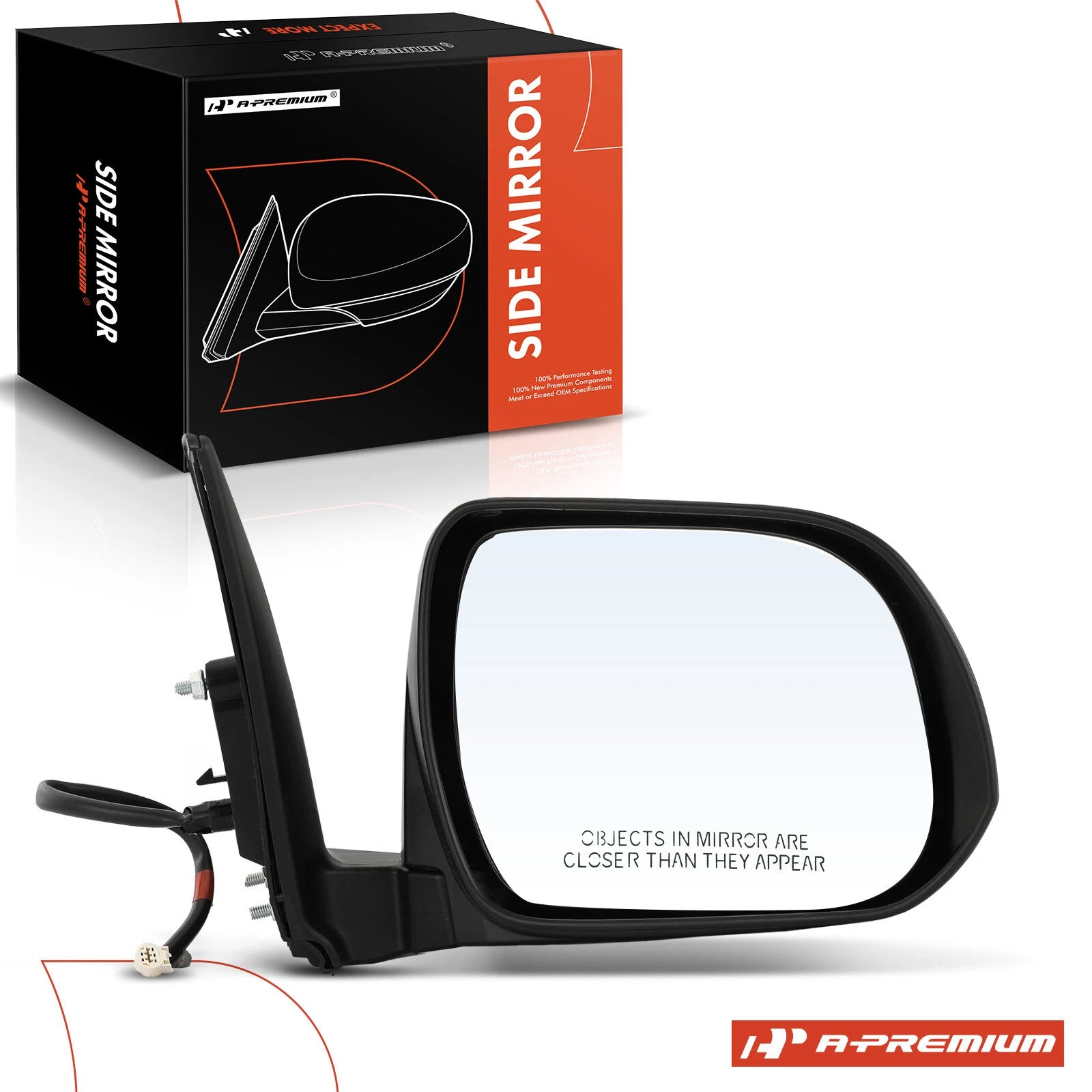 Passenger Power Mirror w/ Manual Fold & Heated for Toyota 4Runner (2010–2013)