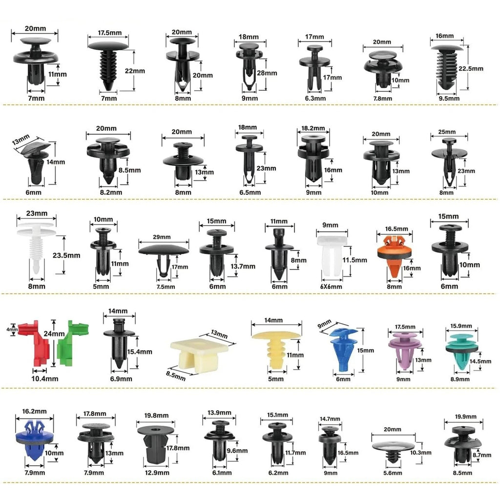 Set of 10 Clips Car Retainer Fasteners for (1295)