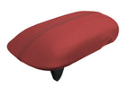 Leather Console Lid Armrest Cover for Ford Mustang (2015–2020) Red Black Stitch