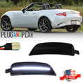 2X Smoke Lens White LED Rear Side Marker Lights for Mazda MX-5 Miata (2016–2023)