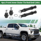 Set of 4 Front Suspension Kit Sway Bar Link Lower Ball Joint for Chevrolet Tahoe  656320972352
