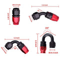 2X AN6 45 Degree Swivel Hose End Fitting Adapter for Universal