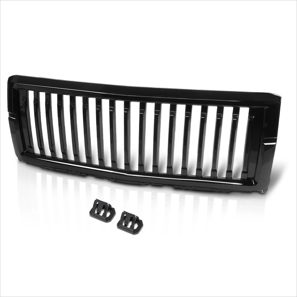 Vertical Slat Gloss Black Front Bumper Hood Grill for Chevy Silverado 1500 (2014–2015)