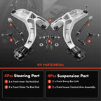 Set of 8 Front Control Arms with Ball Joints for Lincoln Ford