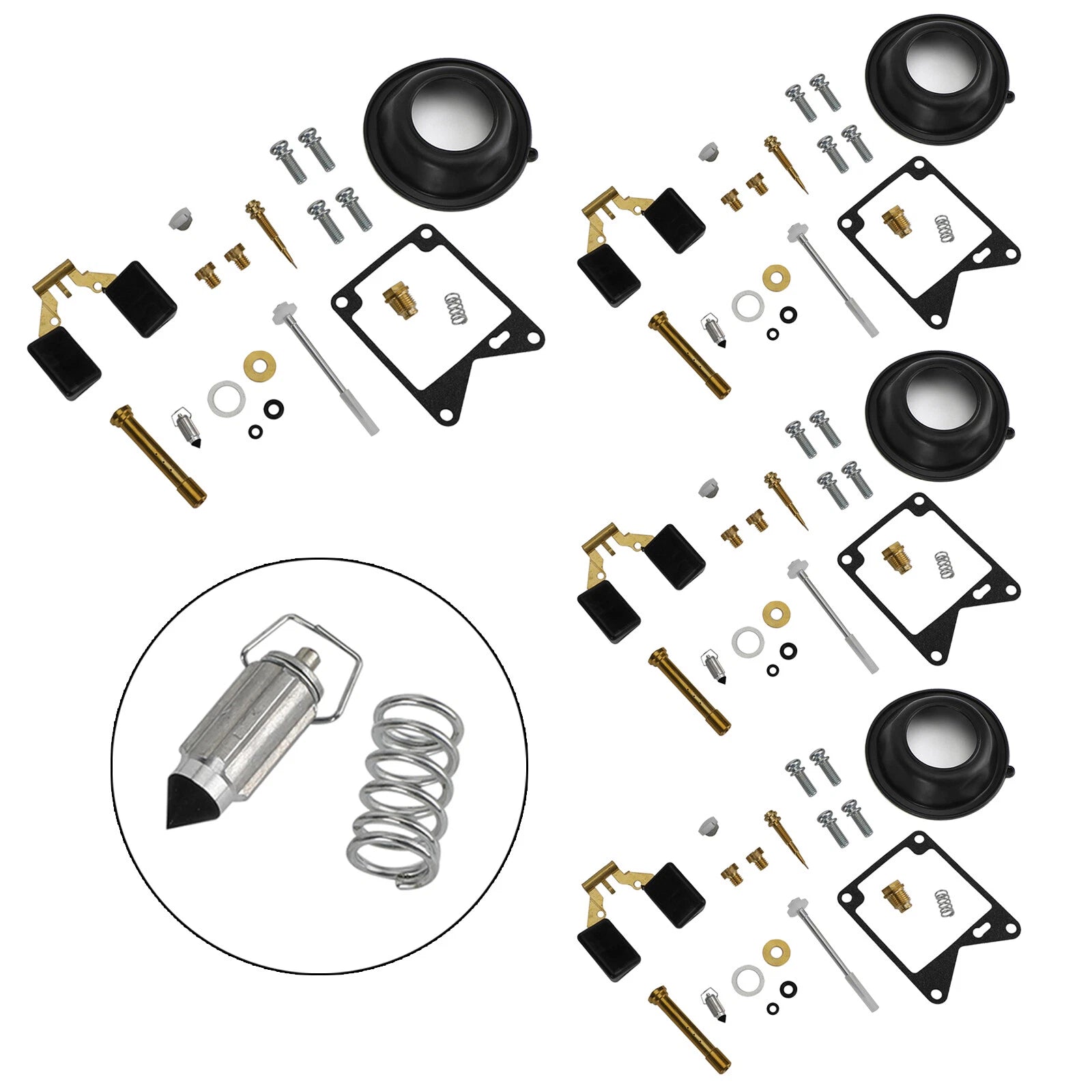 4X Carburetor Rebuild Kit for Yamaha Virago 750 XV750 (1981–1983)