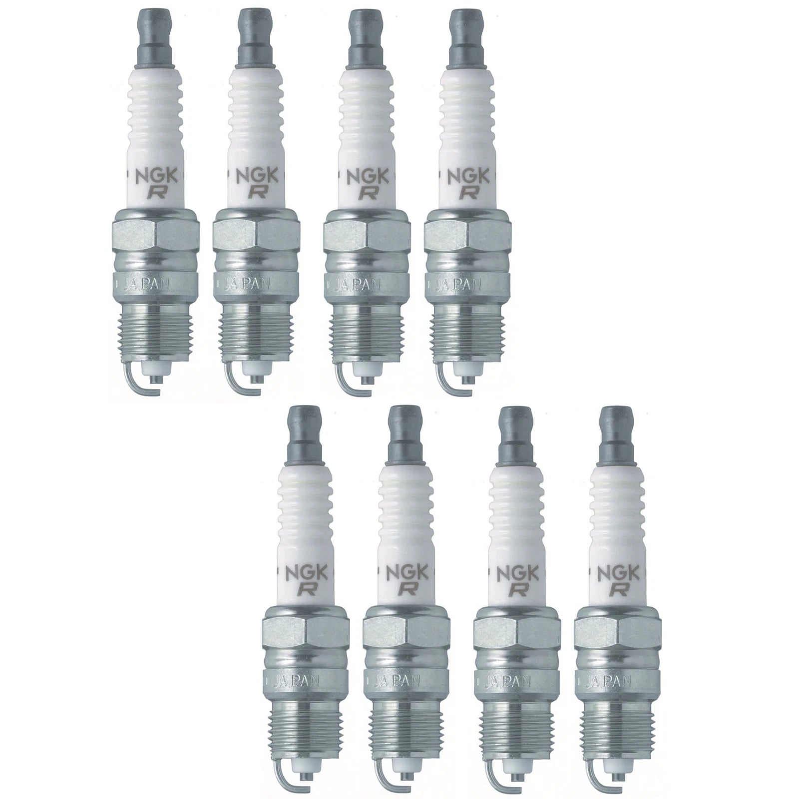 Set of 8 NGK V-Power Nickel Spark Plugs for Ford Mustang V8 (1970–1972, 1995)