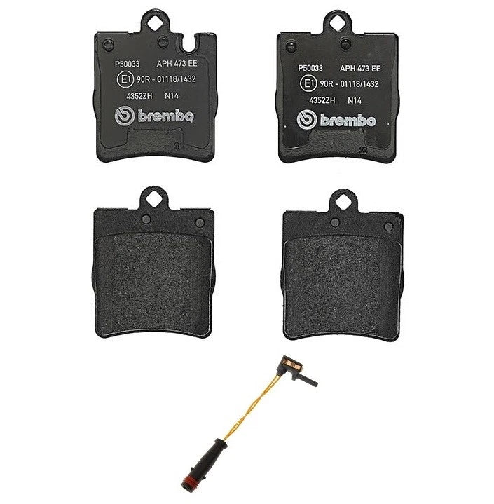Brembo Rear Brake Pad Set with Sensor for Mercedes