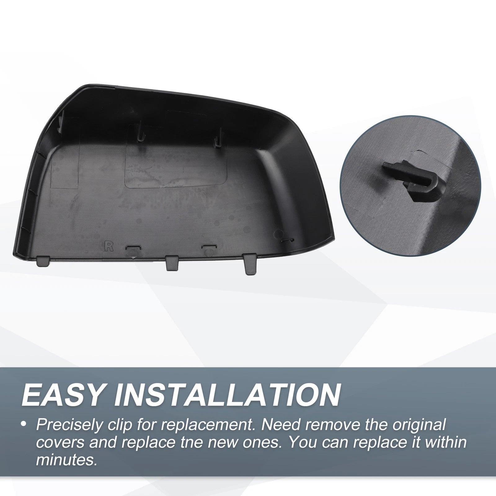 Right Side Rearview Mirror Cover Cap Gloss Black for Chevrolet Colorado (2015–2022)